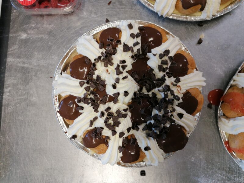 assiette profiteroles chocolat 4p