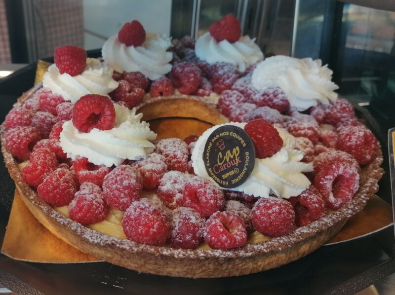 tarte couronne aux framboises 6p