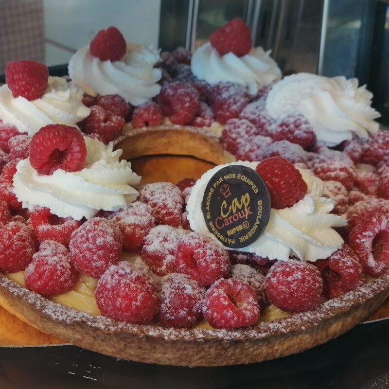 tarte couronne aux framboises 6p