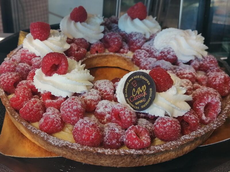Tarte aux framboises fraiches - 6 pers.